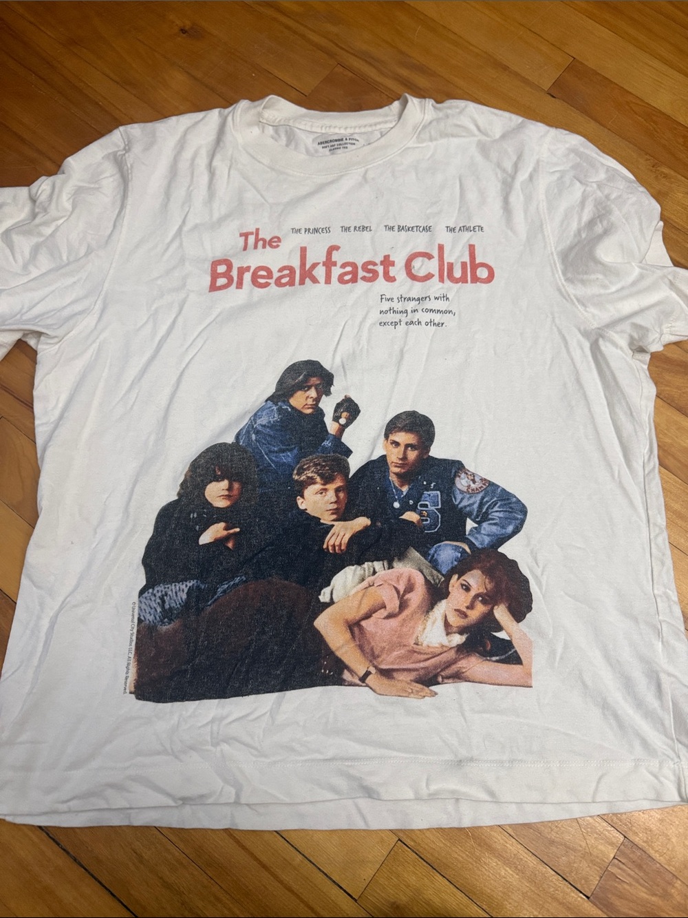 Abercrombie & Fitch White 'The Breakfast Club' Graphic Tee